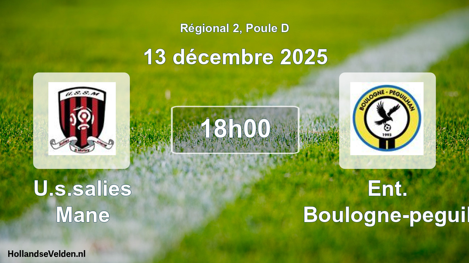 Geplande wedstrijd: U.s.salies Mane - Ent. Boulogne-peguil (13 décembre 2025)