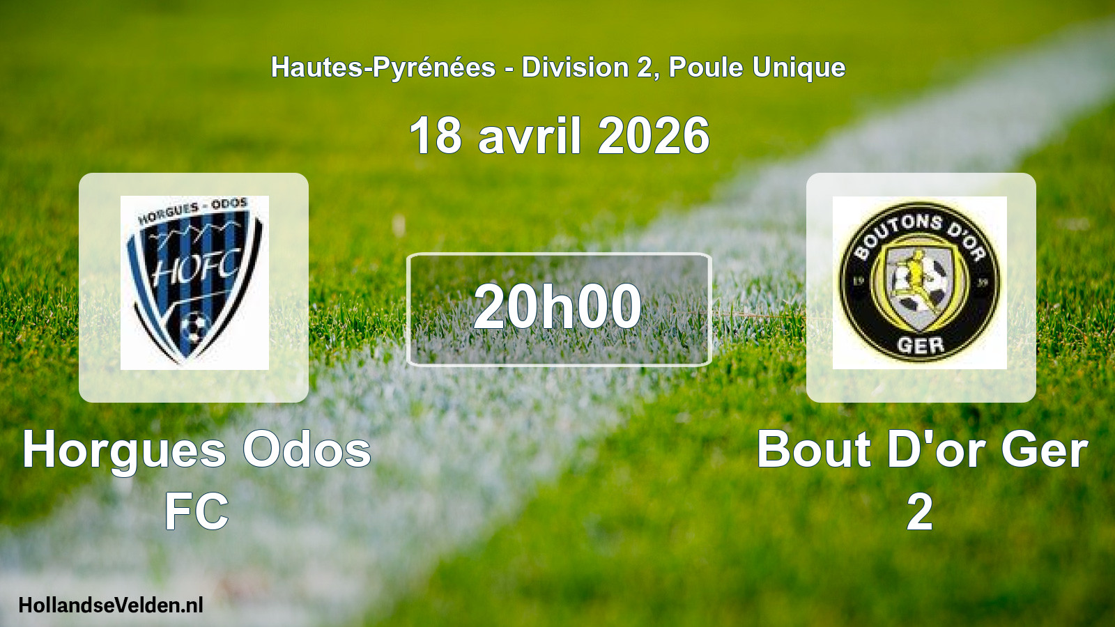 Scheduled Match: Horgues Odos FC - Bout D'or Ger 2 (18 April 2026)