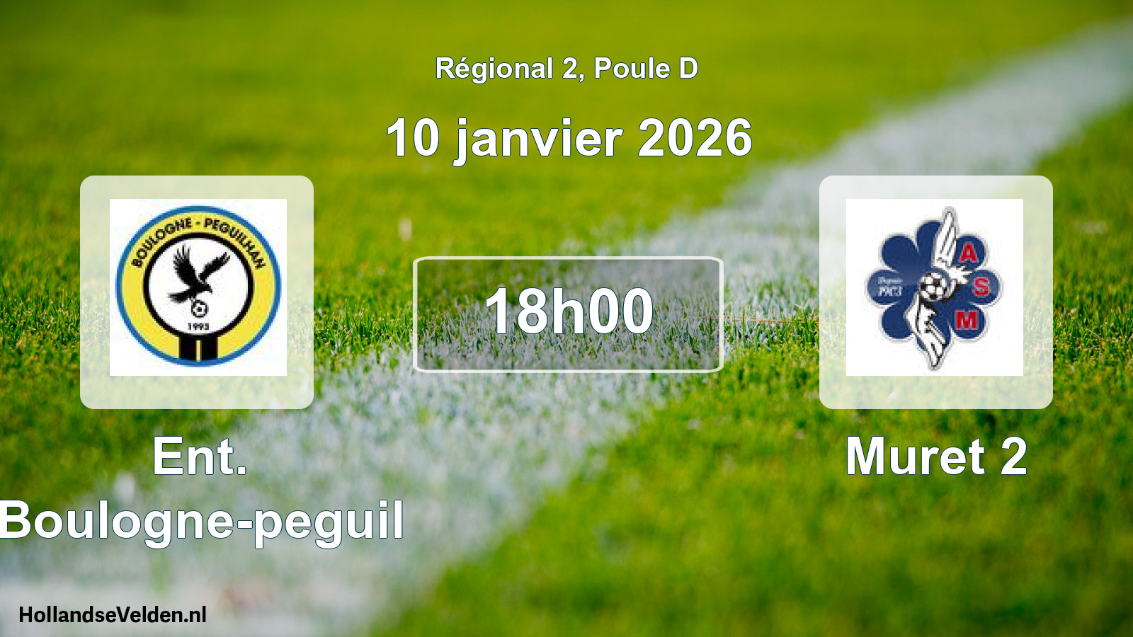 Scheduled Match: Ent. Boulogne-peguil - Muret 2 (10 January 2026)