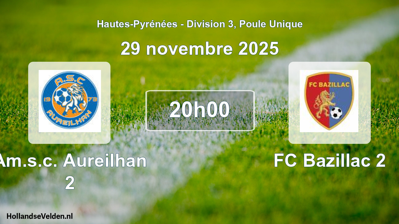 Scheduled Match: Am.s.c. Aureilhan 2 - FC Bazillac 2 (29 November 2025)