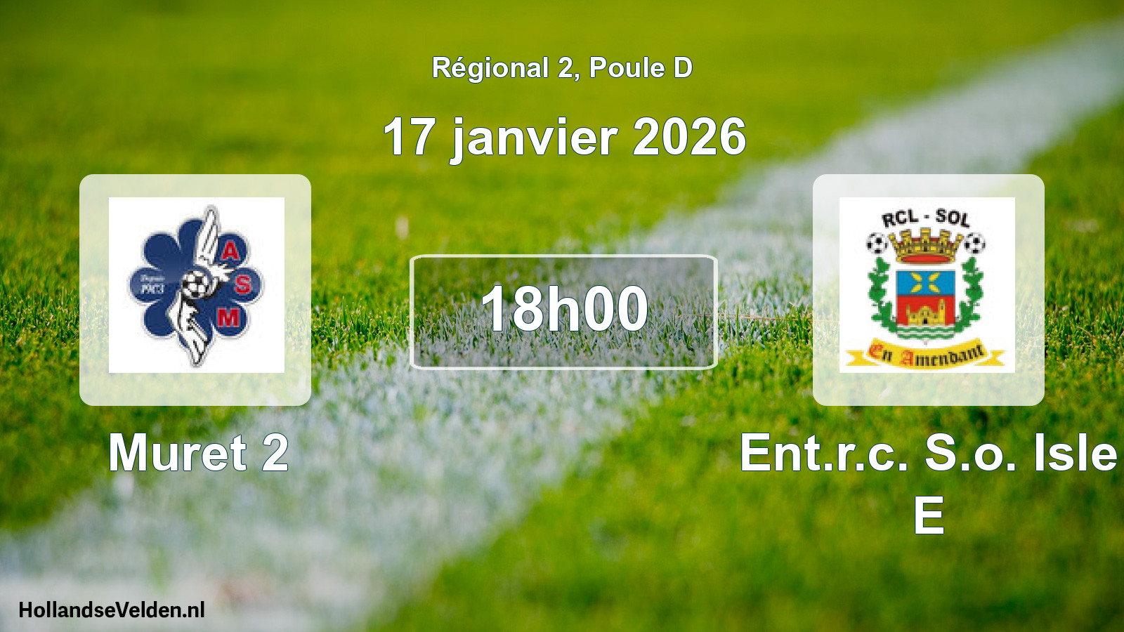 Geplande wedstrijd: Muret 2 - Ent.r.c. S.o. Isle E (17 janvier 2026)