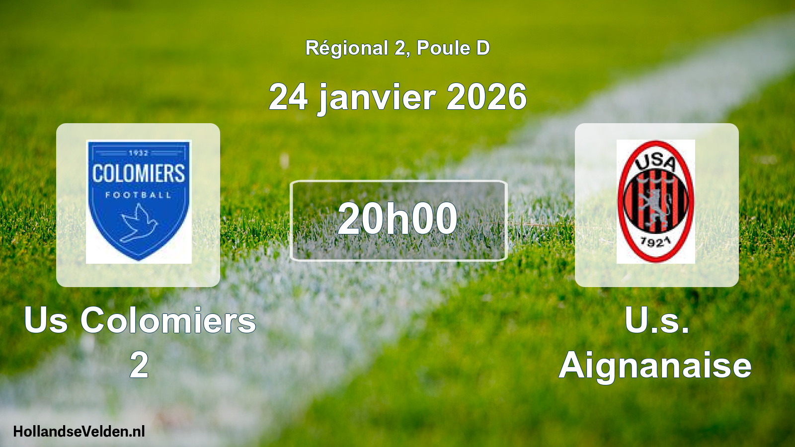 Geplande wedstrijd: Us Colomiers 2 - U.s. Aignanaise (24 januari 2026)