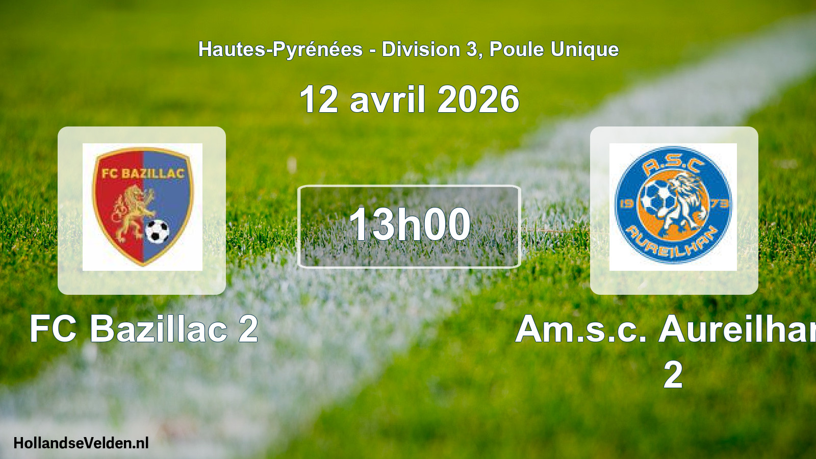 Scheduled Match: FC Bazillac 2 - Am.s.c. Aureilhan 2 (12 April 2026)