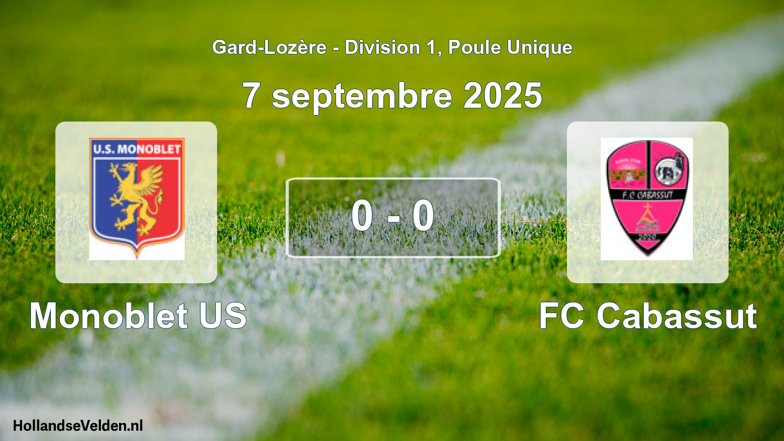 Match joué: Monoblet US - FC Cabassut 0 - 0 (7 septembre 2025)