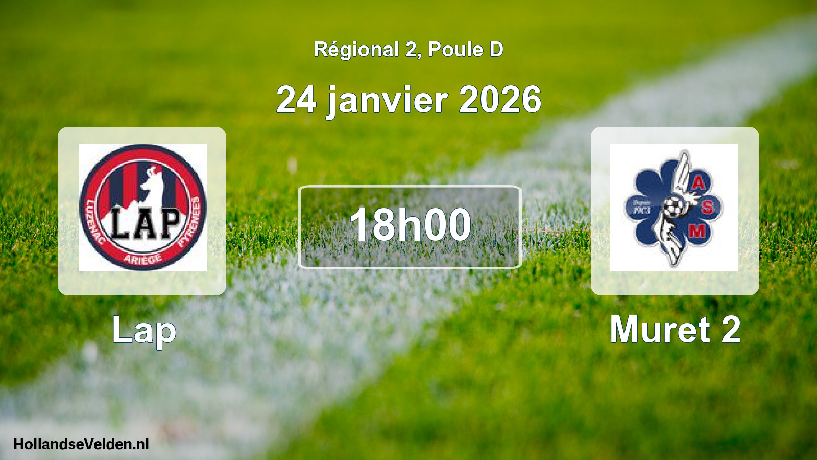 Geplande wedstrijd: Lap - Muret 2 (24 janvier 2026)