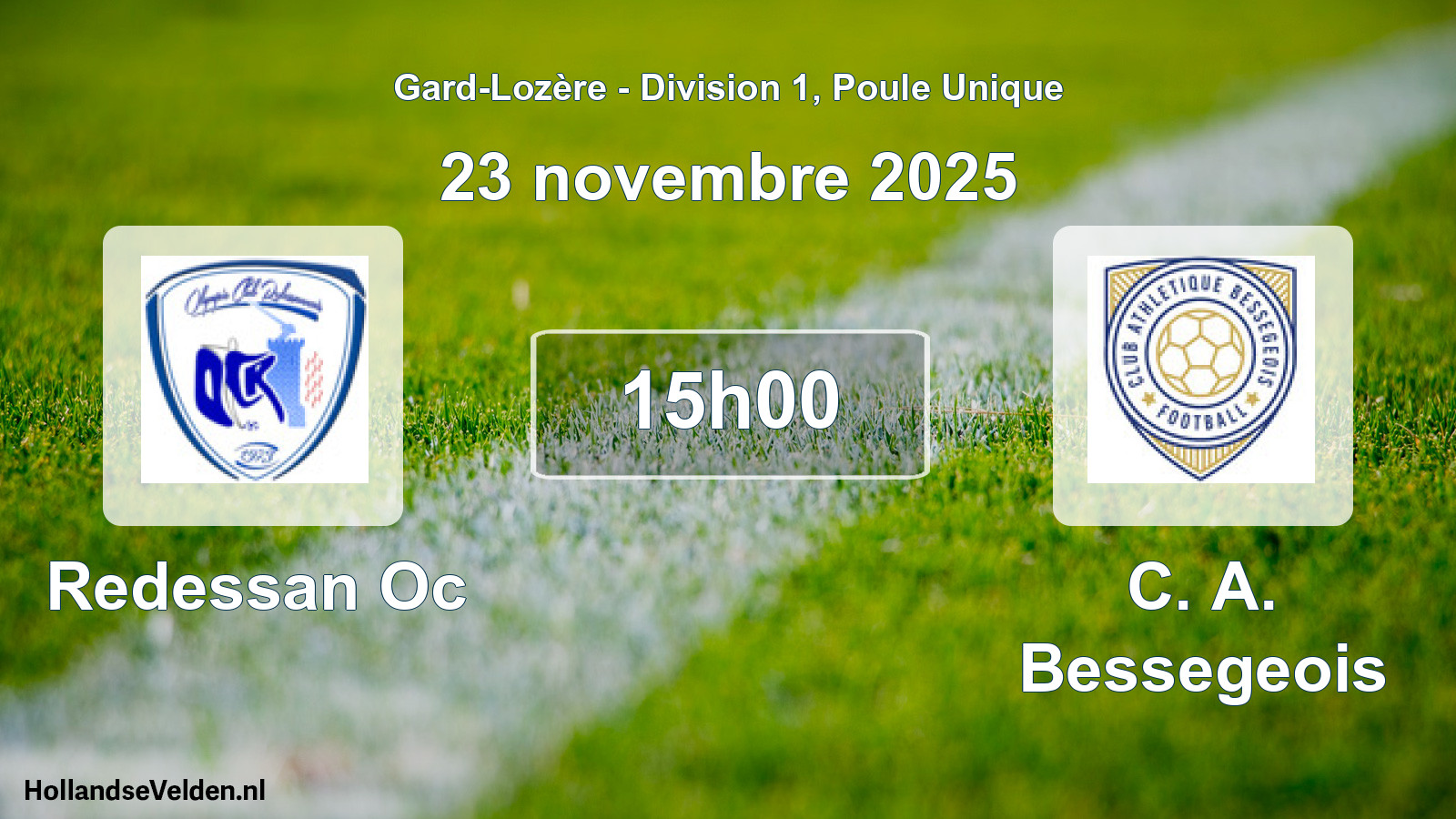 Scheduled Match: Redessan Oc - C. A. Bessegeois (23 November 2025)