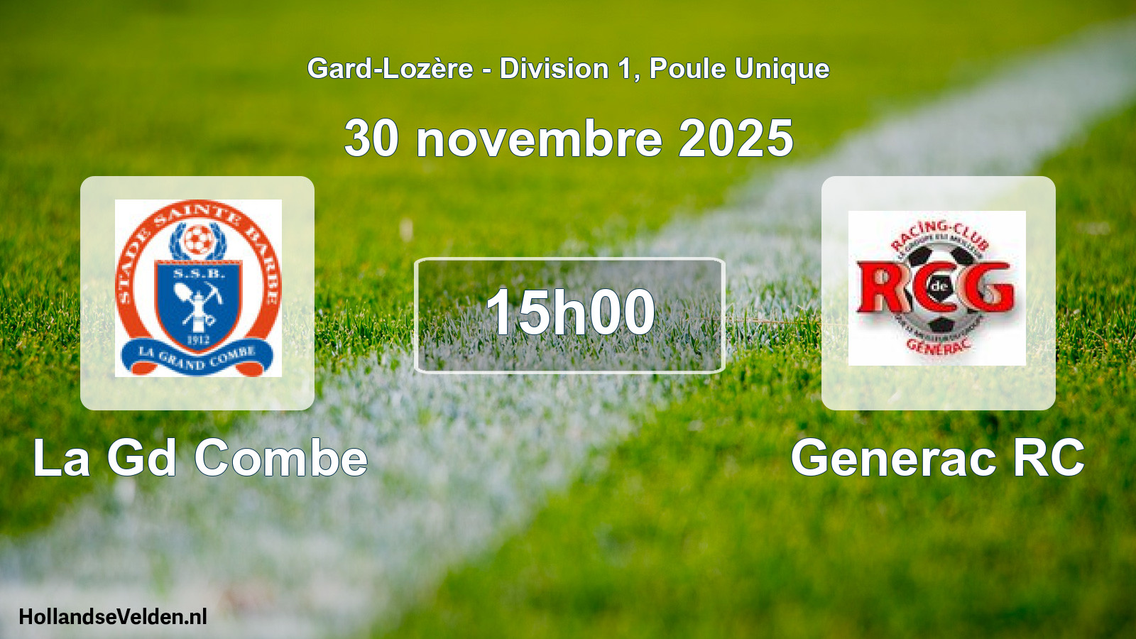 Scheduled Match: La Gd Combe - Generac RC (30 November 2025)