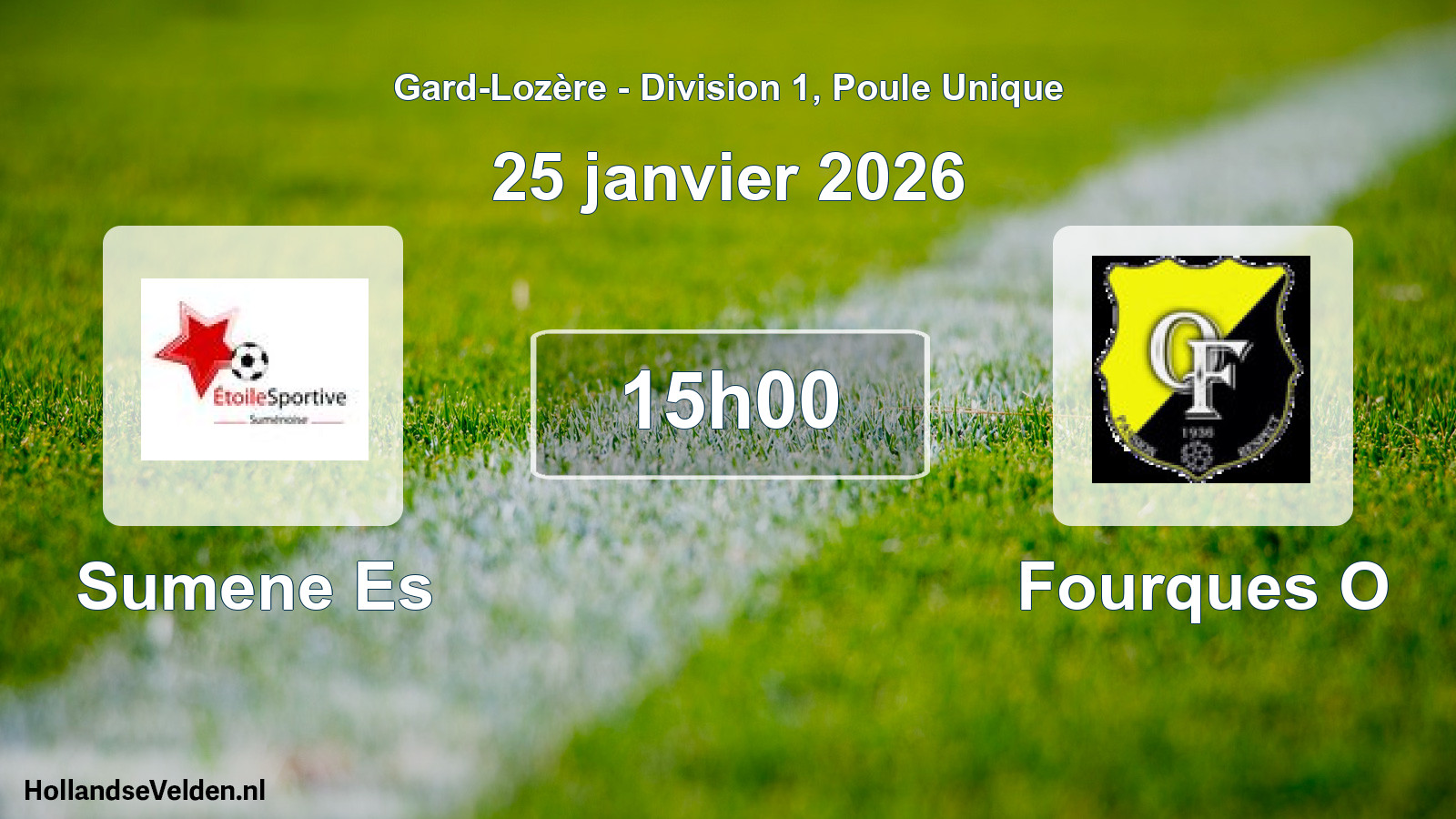 Scheduled Match: Sumene Es - Fourques O (25 January 2026)