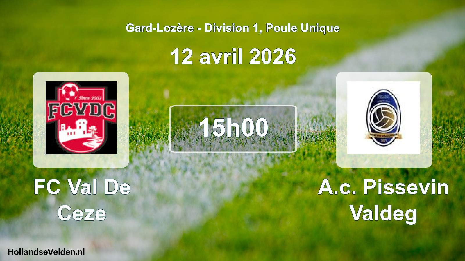 Scheduled Match: FC Val De Ceze - A.c. Pissevin Valdeg (12 April 2026)