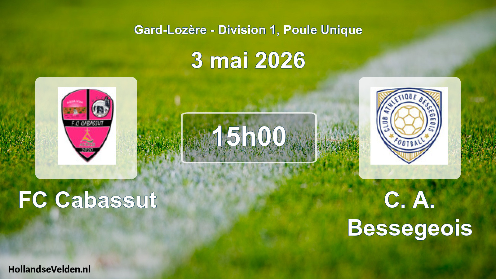 Match programmé: FC Cabassut - C. A. Bessegeois (3 mai 2026)
