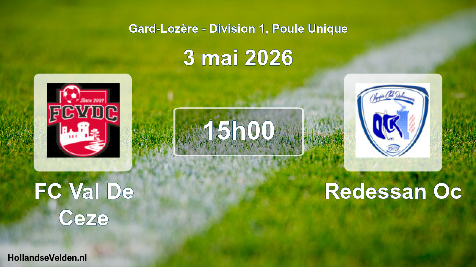 Scheduled Match: FC Val De Ceze - Redessan Oc (3 May 2026)
