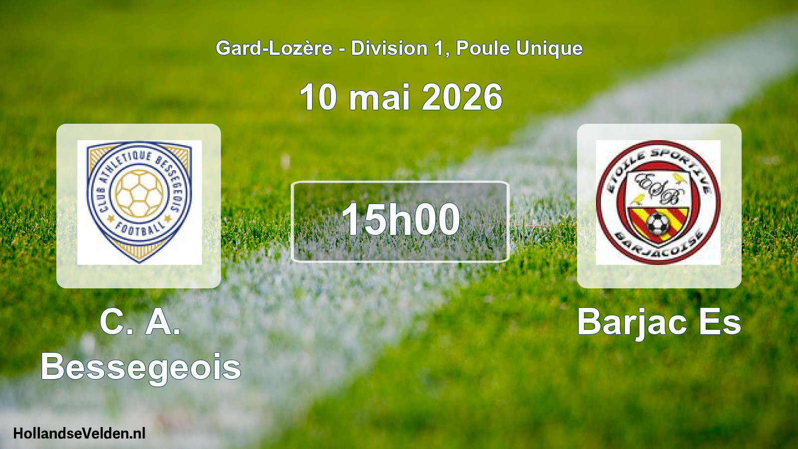 Scheduled Match: C. A. Bessegeois - Barjac Es (10 May 2026)