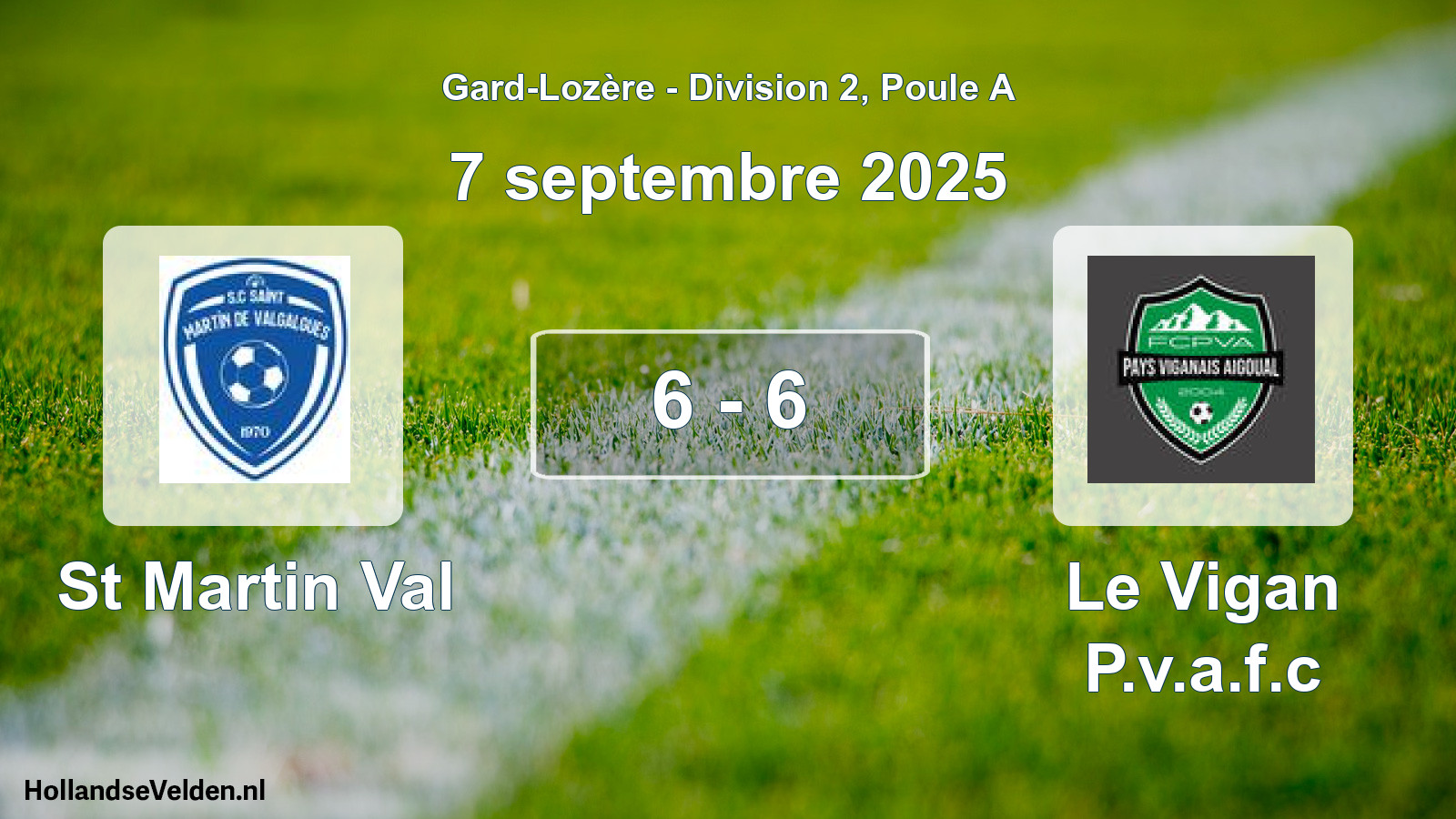 Match joué: St Martin Val - Le Vigan P.v.a.f.c 6 - 6 (7 septembre 2025)