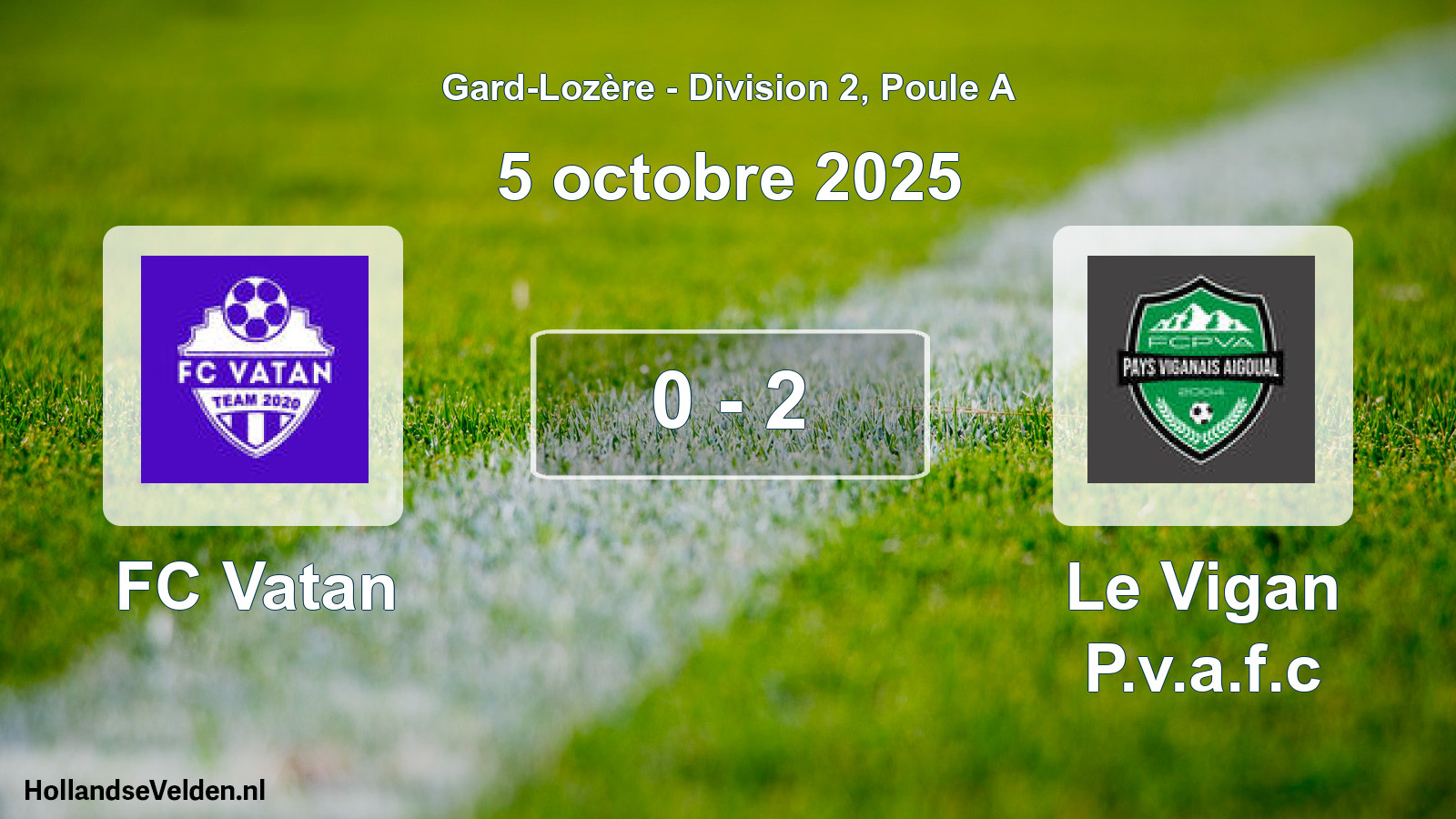 Match joué: FC Vatan - Le Vigan P.v.a.f.c 0 - 2 (5 octobre 2025)