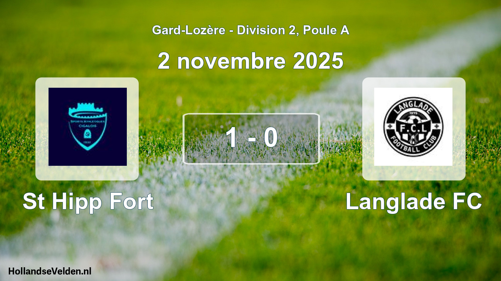 Match joué: St Hipp Fort - Langlade FC 1 - 0 (2 novembre 2025)