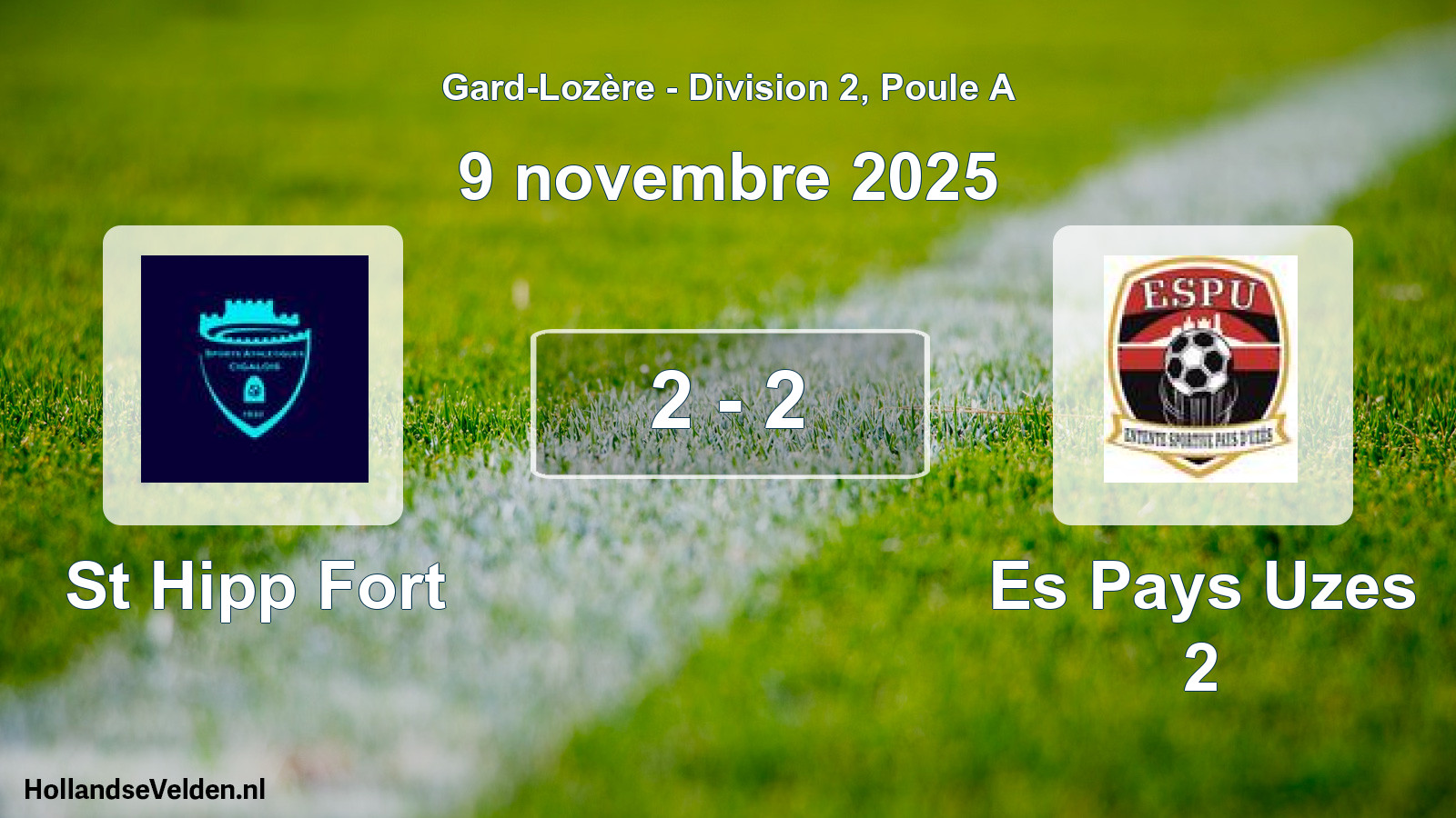 Match joué: St Hipp Fort - Es Pays Uzes 2 2 - 2 (9 novembre 2025)