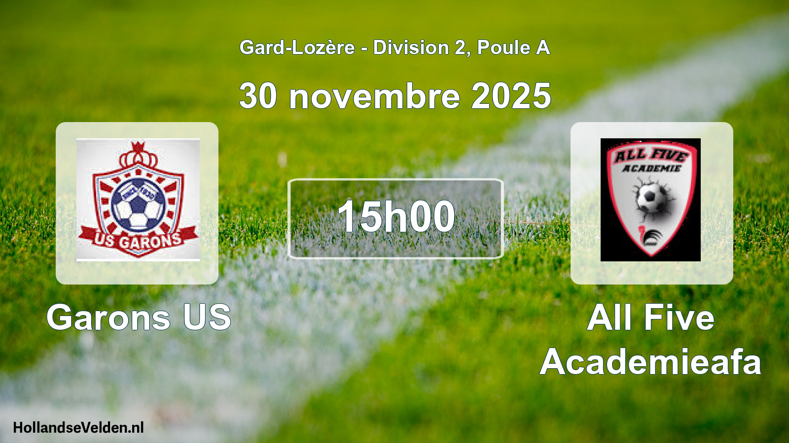 Scheduled Match: Garons US - All Five Academieafa (30 November 2025)