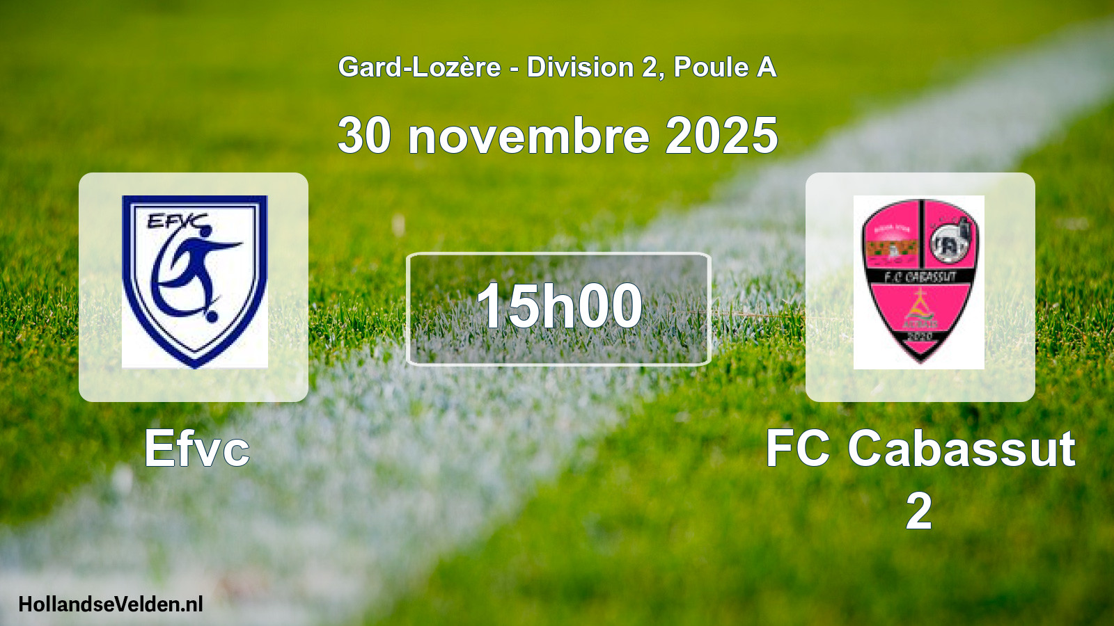 Scheduled Match: Efvc - FC Cabassut 2 (30 November 2025)