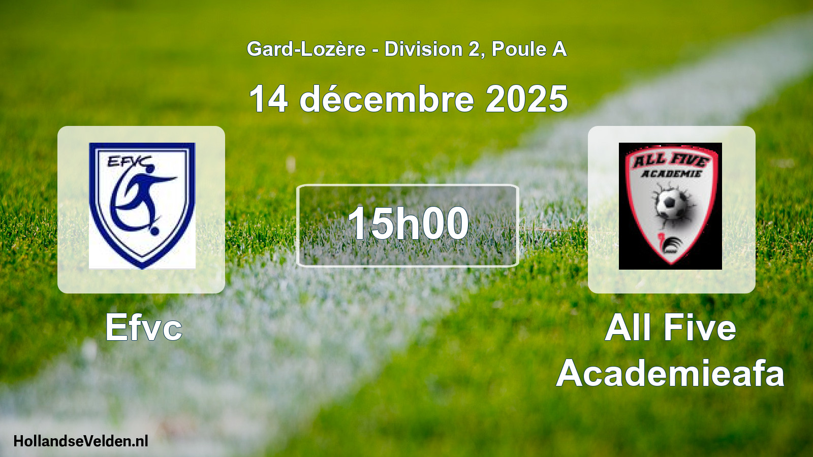 Scheduled Match: Efvc - All Five Academieafa (14 December 2025)