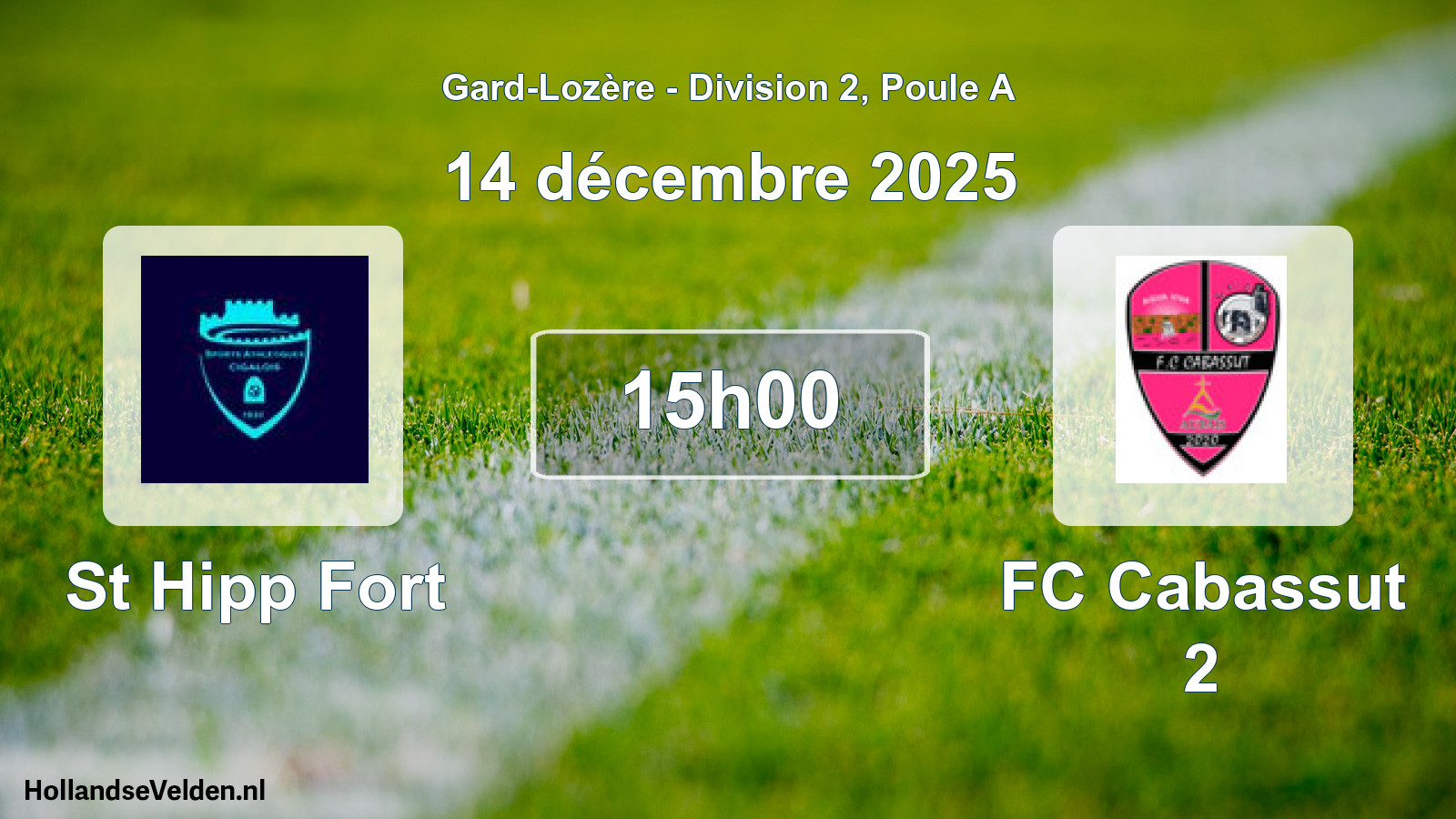 Match programmé: St Hipp Fort - FC Cabassut 2 (14 décembre 2025)