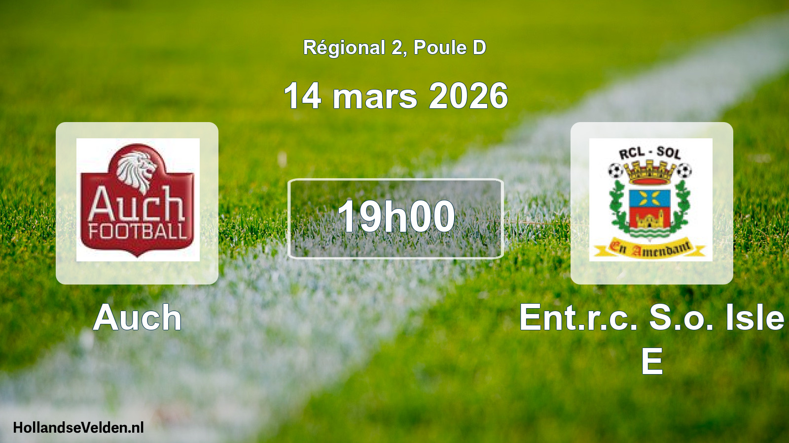 Geplande wedstrijd: Auch - Ent.r.c. S.o. Isle E (14 mars 2026)