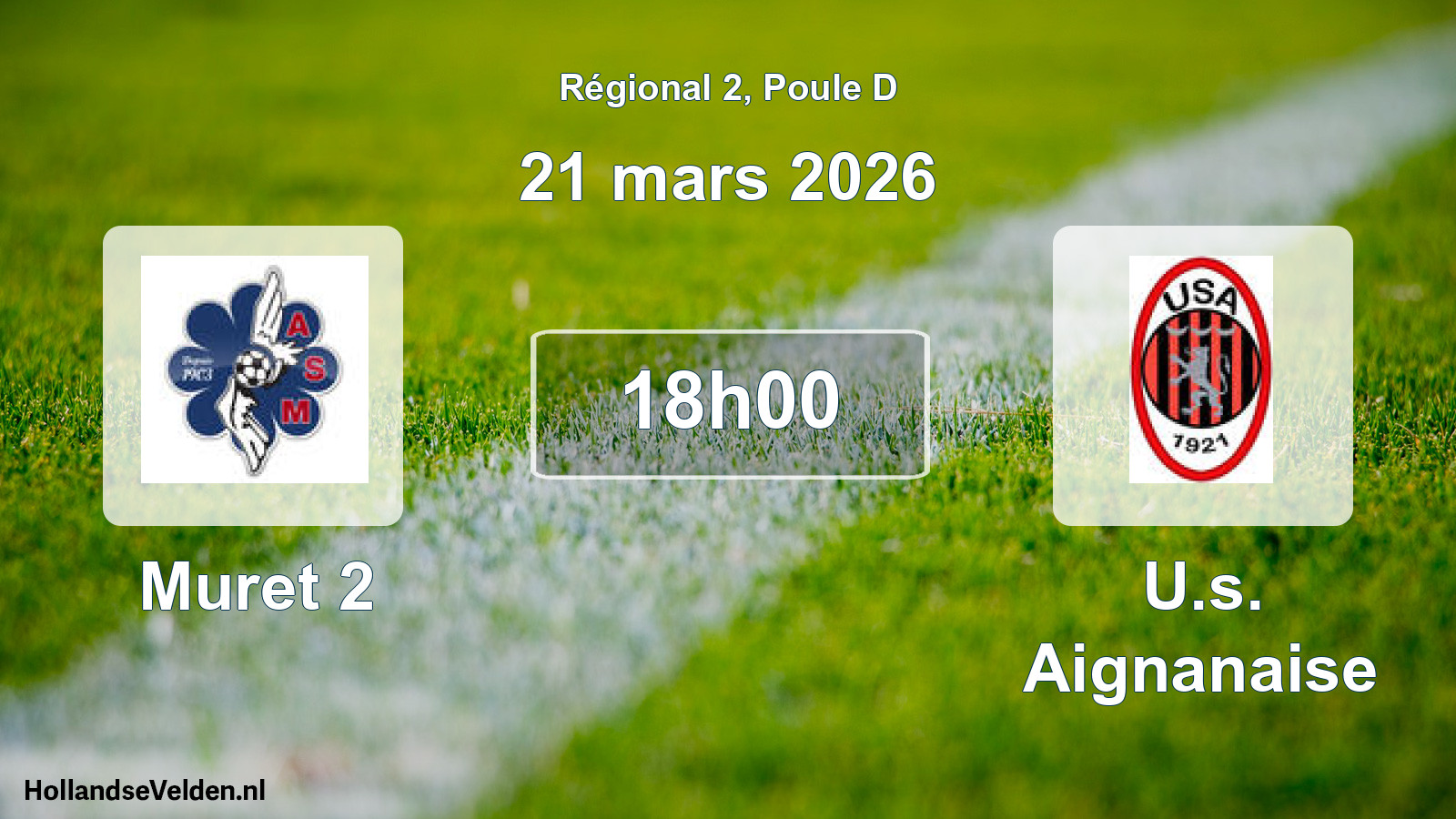Geplande wedstrijd: Muret 2 - U.s. Aignanaise (21 maart 2026)