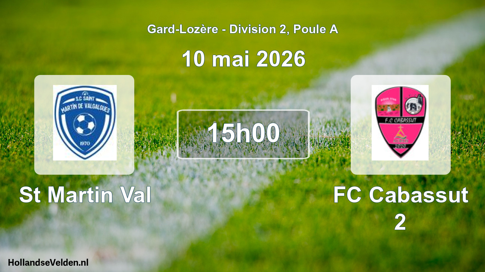 Match programmé: St Martin Val - FC Cabassut 2 (10 mai 2026)