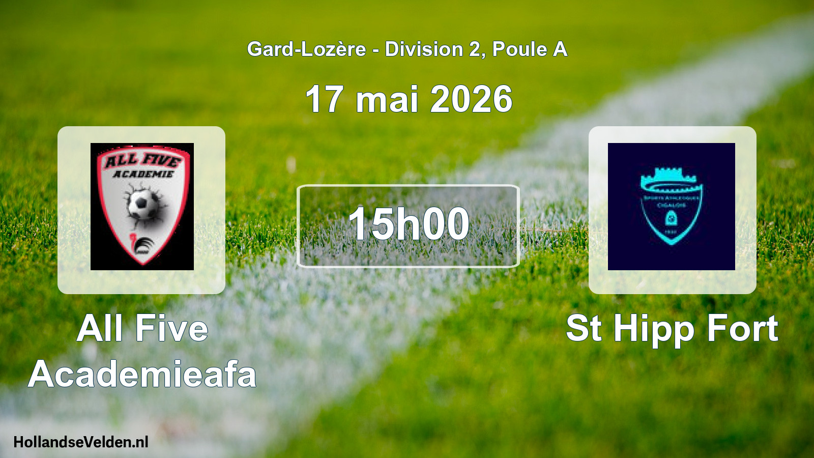 Scheduled Match: All Five Academieafa - St Hipp Fort (17 May 2026)
