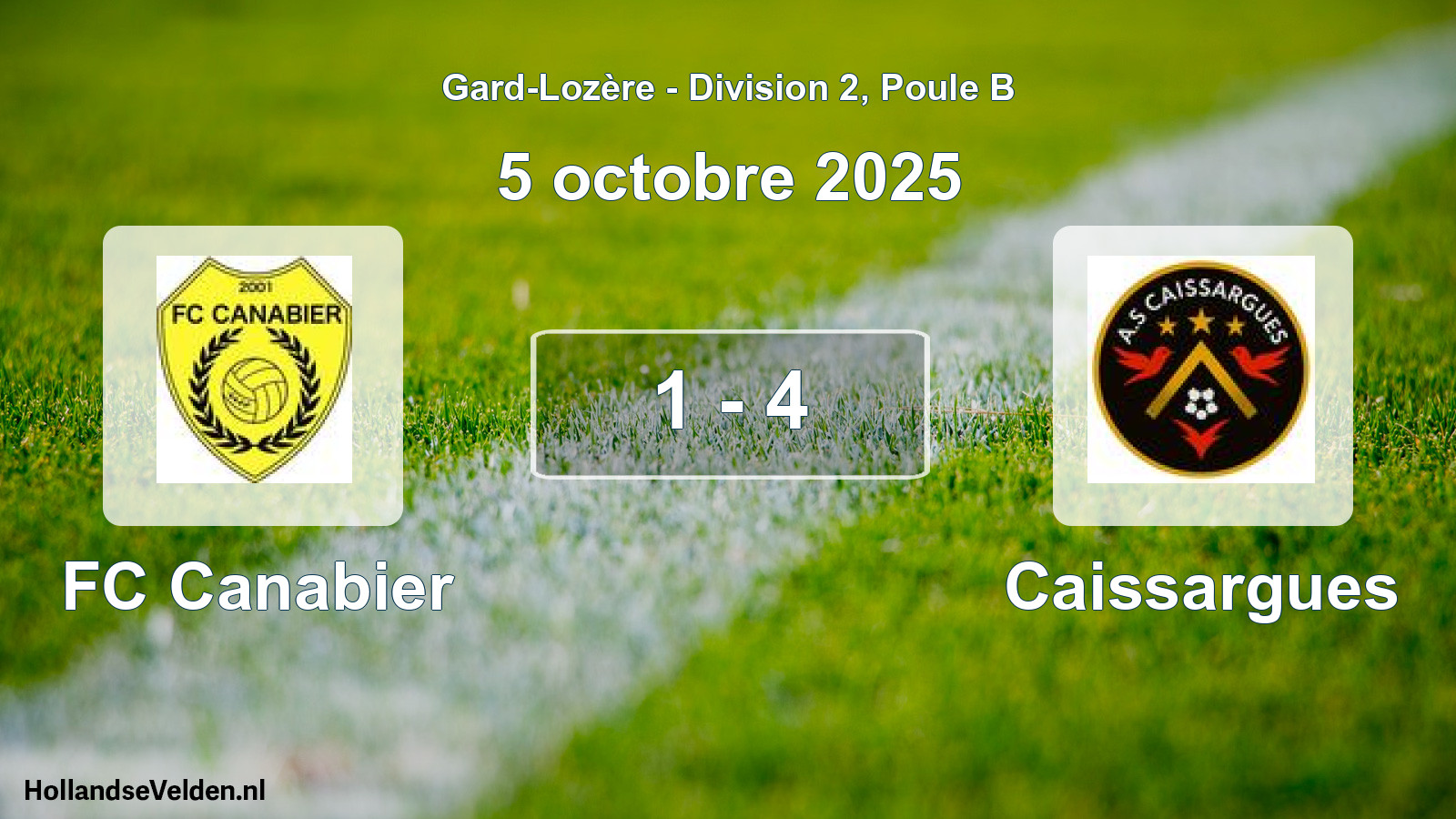 Match joué: FC Canabier - Caissargues 1 - 4 (5 octobre 2025)