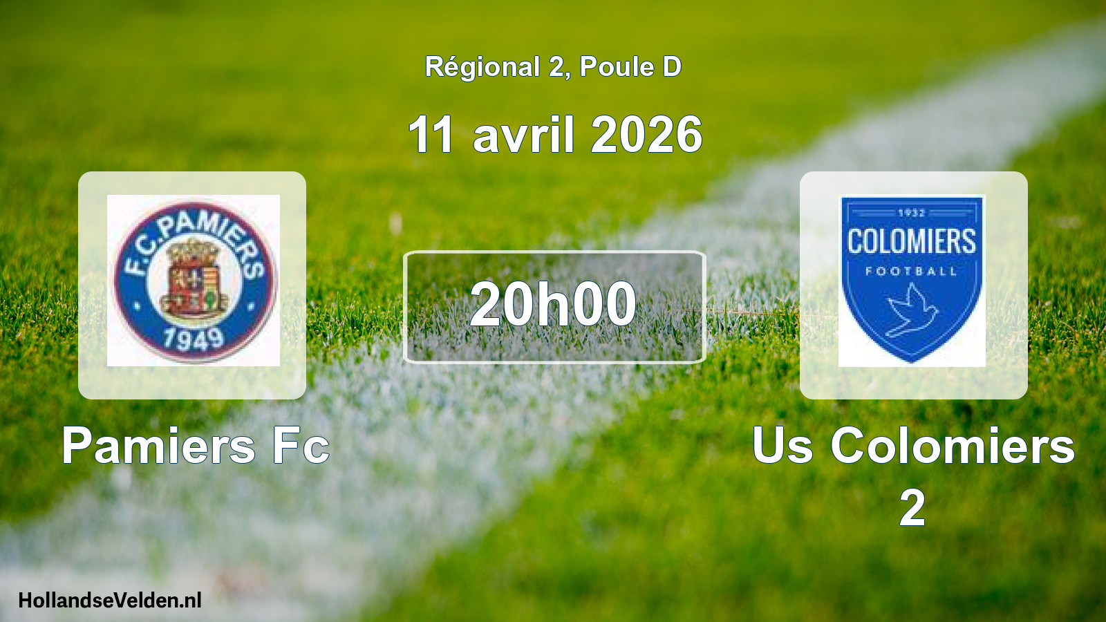 Geplande wedstrijd: Pamiers Fc - Us Colomiers 2 (11 avril 2026)