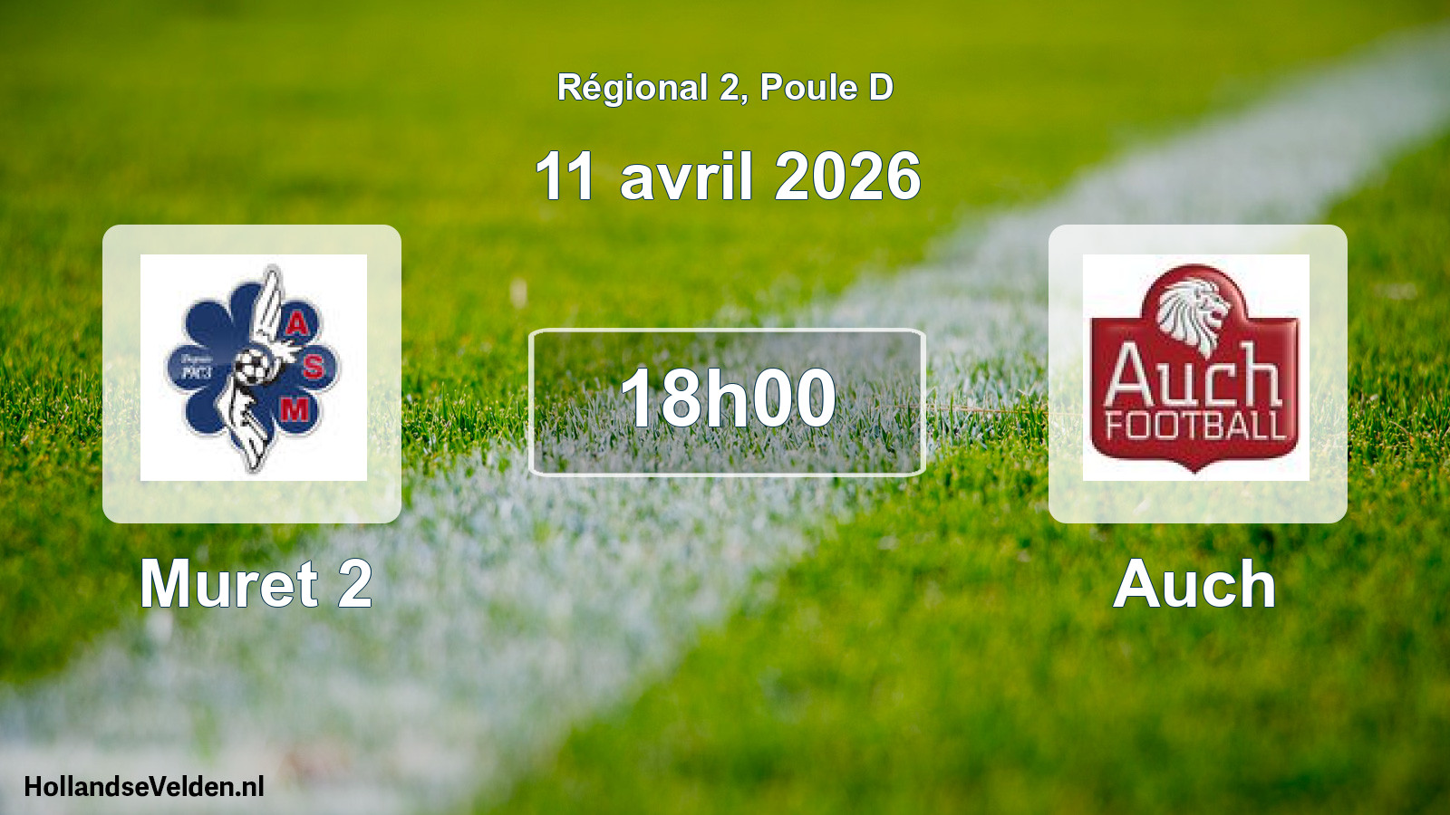 Geplande wedstrijd: Muret 2 - Auch (11 avril 2026)