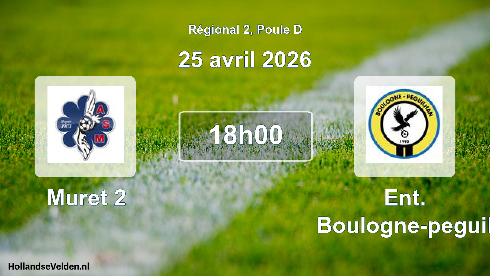Scheduled Match: Muret 2 - Ent. Boulogne-peguil (25 April 2026)