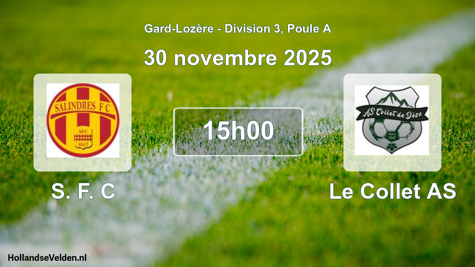 Match programmé: S. F. C - Le Collet AS (30 novembre 2025)
