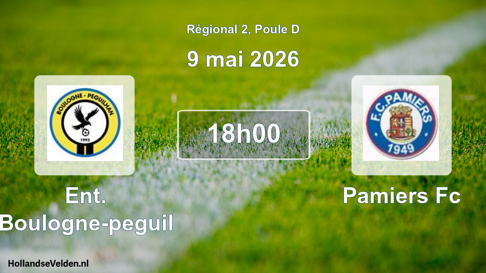 Geplande wedstrijd: Ent. Boulogne-peguil - Pamiers Fc (9 mai 2026)