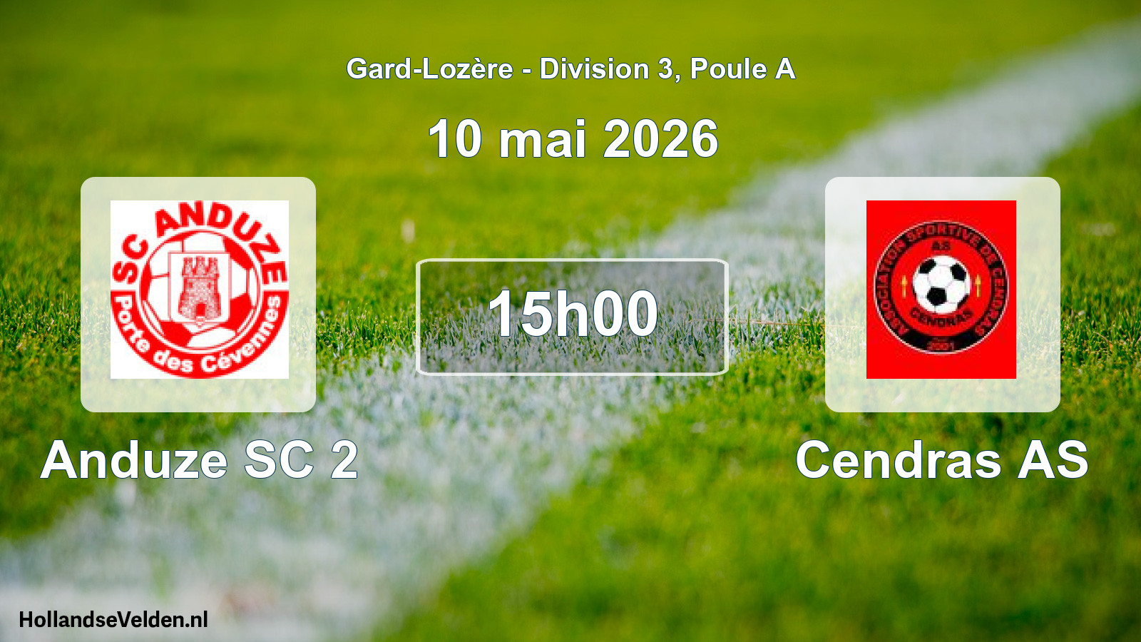 Scheduled Match: Anduze SC 2 - Cendras AS (10 May 2026)