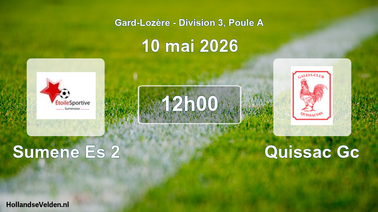Scheduled Match: Sumene Es 2 - Quissac Gc (10 May 2026)