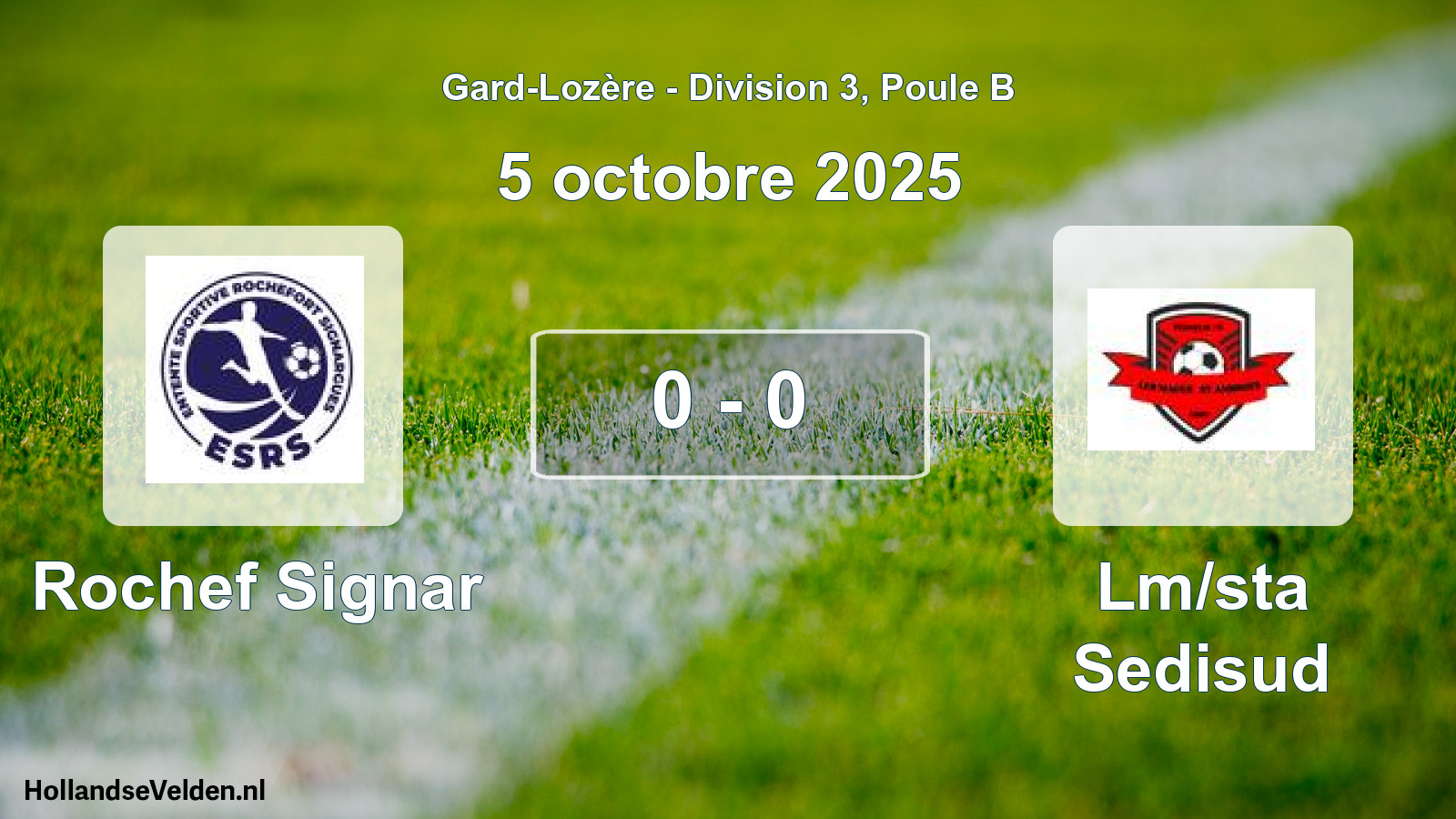 Match joué: Rochef Signar - Lm/sta Sedisud 0 - 0 (5 octobre 2025)
