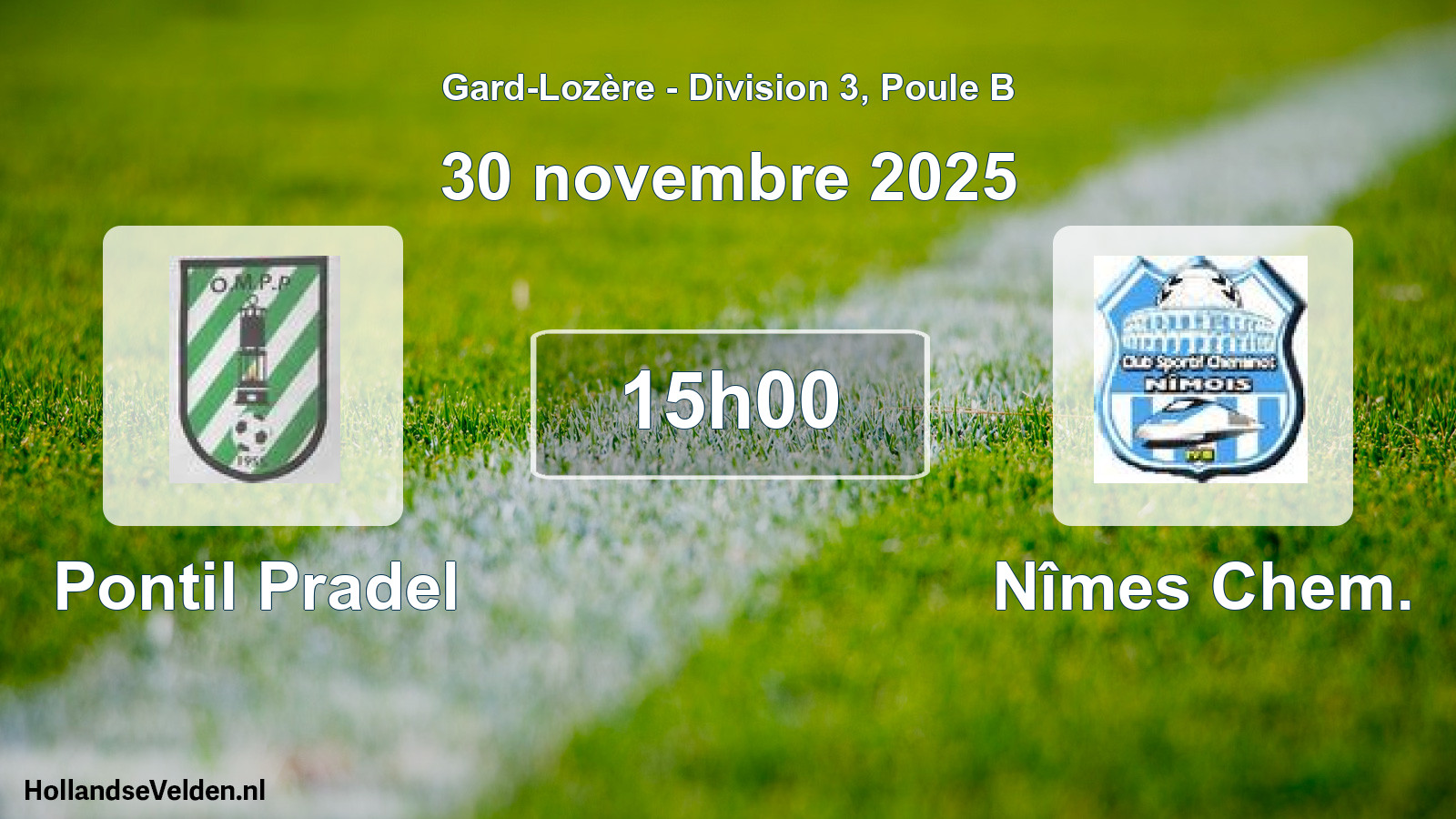 Scheduled Match: Pontil Pradel - Nîmes Chem. (30 November 2025)