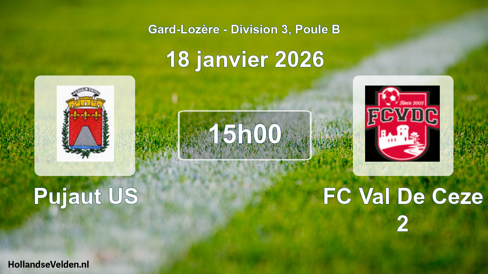 Scheduled Match: Pujaut US - FC Val De Ceze 2 (18 January 2026)