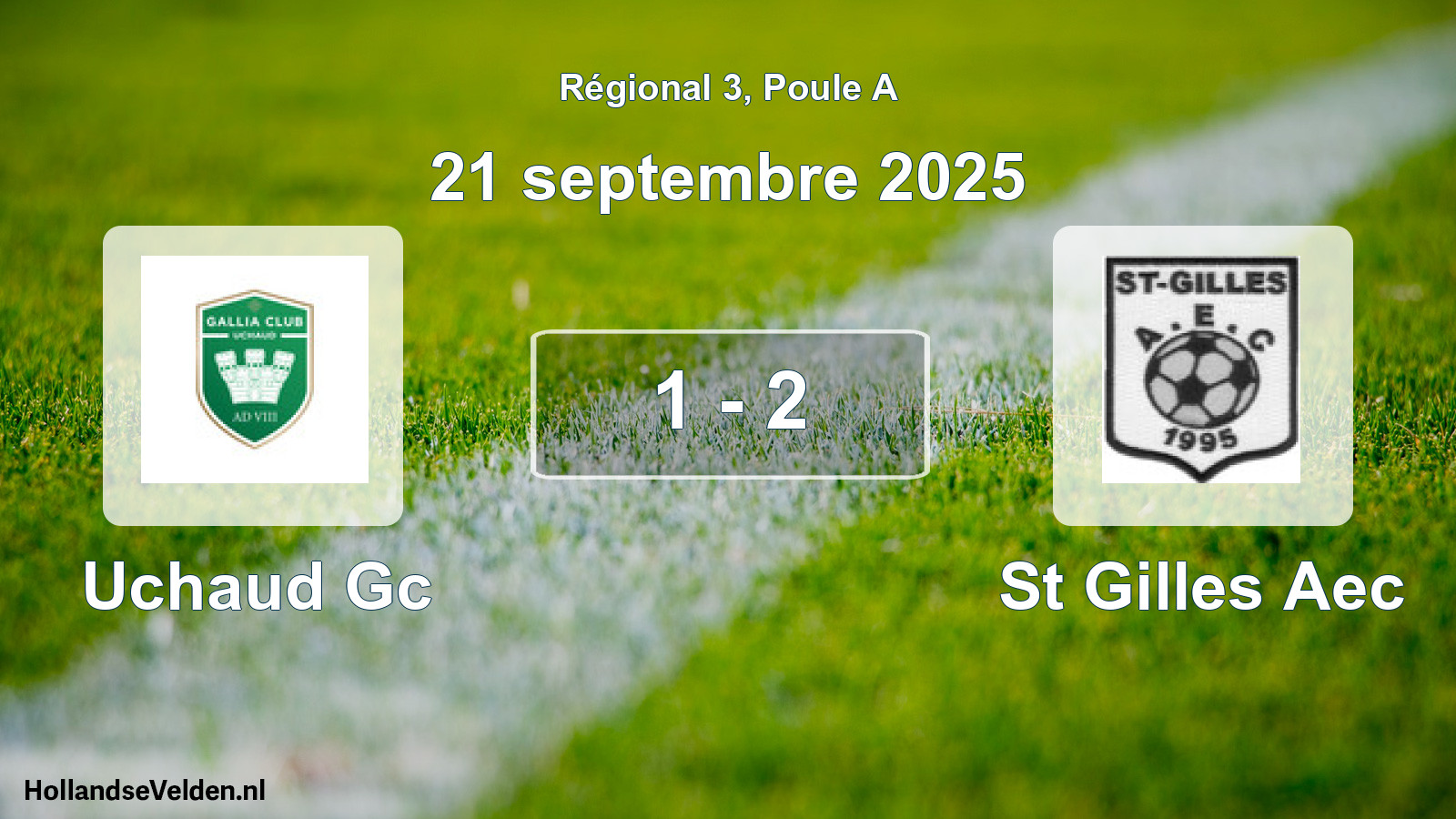Total number of matches played: Uchaud Gc - St Gilles Aec 1 - 2 (21 September 2025)