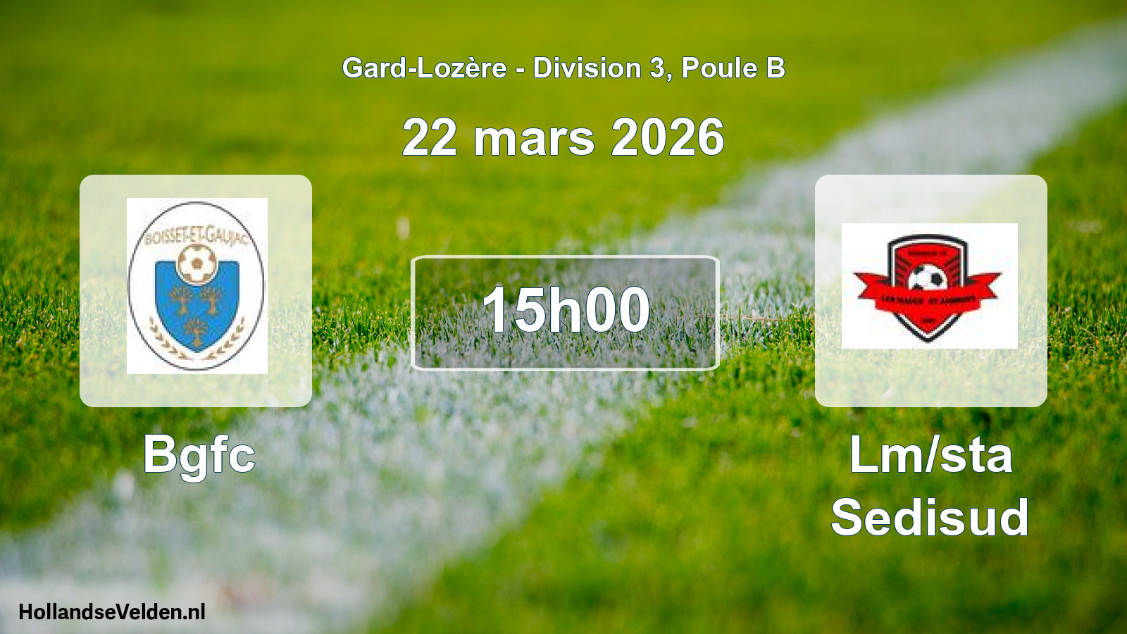 Match programmé: Bgfc - Lm/sta Sedisud (22 mars 2026)