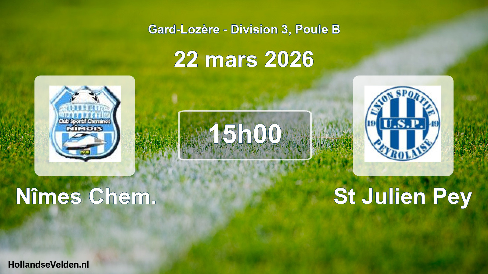 Scheduled Match: Nîmes Chem. - St Julien Pey (22 March 2026)