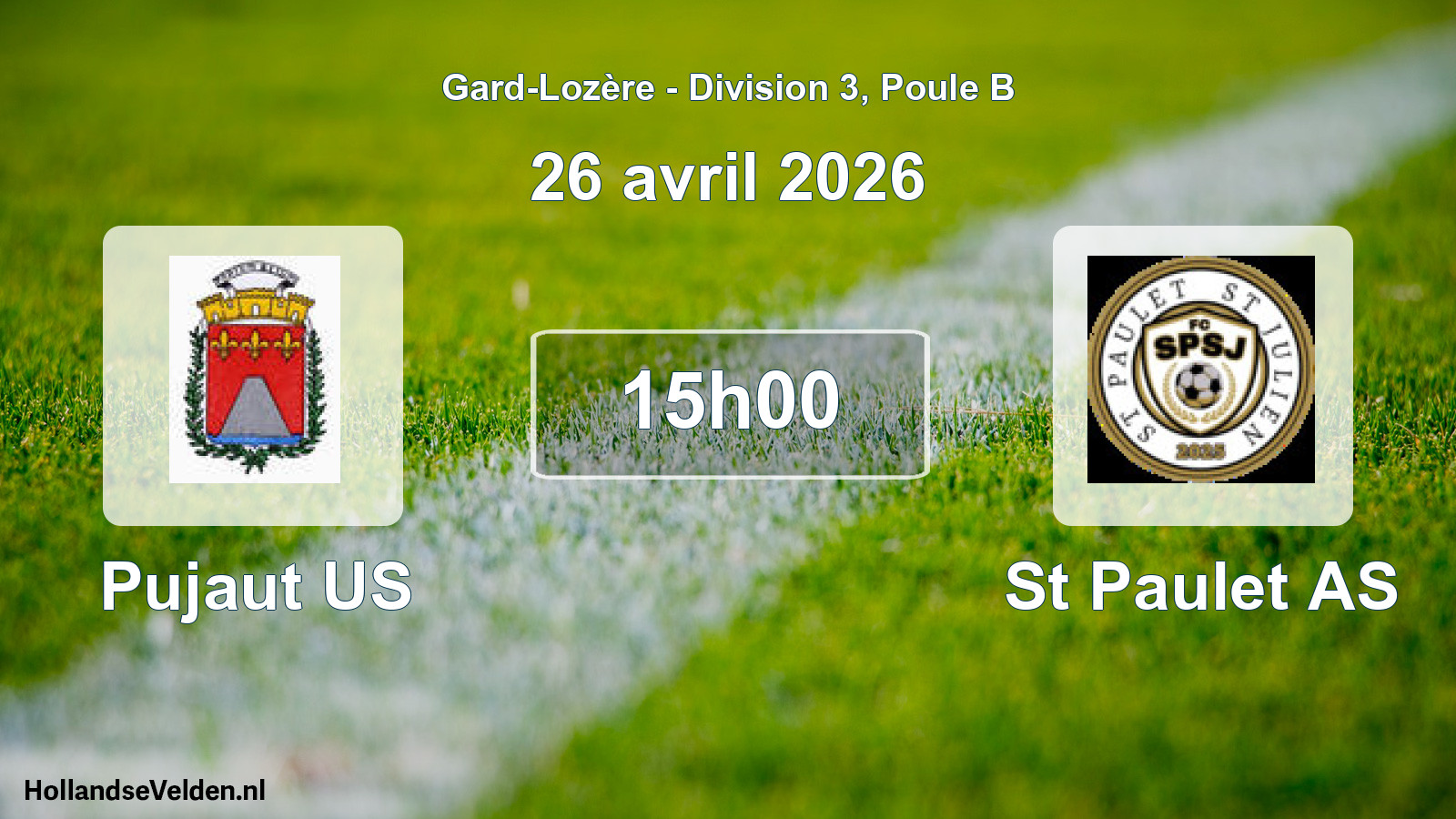 Scheduled Match: Pujaut US - St Paulet AS (26 April 2026)