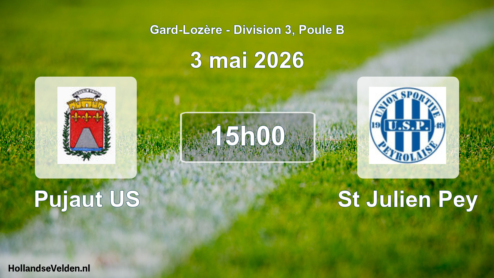 Match programmé: Pujaut US - St Julien Pey (3 mai 2026)