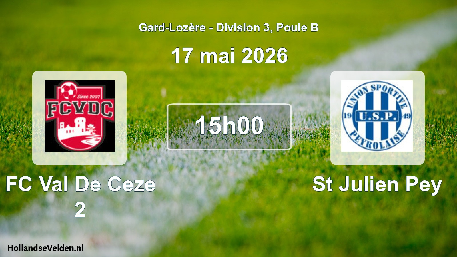 Scheduled Match: FC Val De Ceze 2 - St Julien Pey (17 May 2026)
