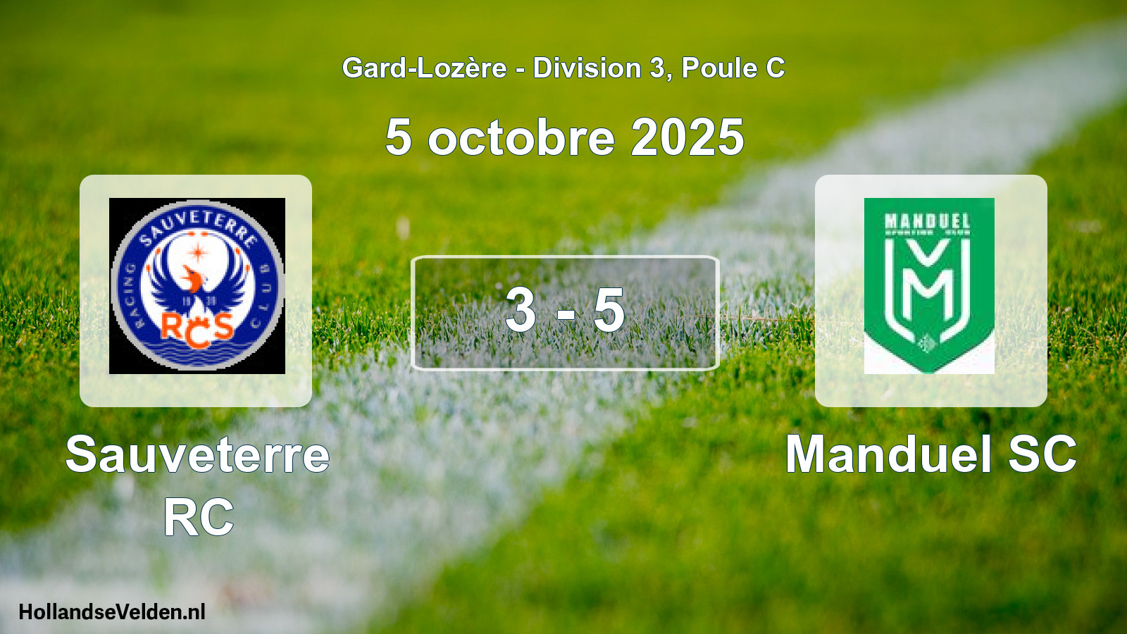 Match joué: Sauveterre RC - Manduel SC 3 - 5 (5 octobre 2025)