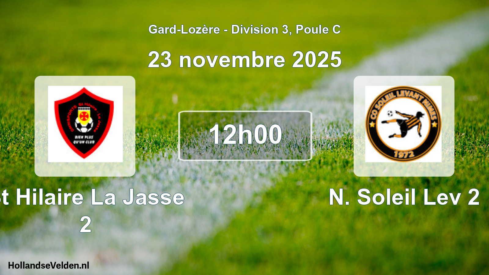 Geplande wedstrijd: St Hilaire La Jasse 2 - N. Soleil Lev 2 (23 november 2025)