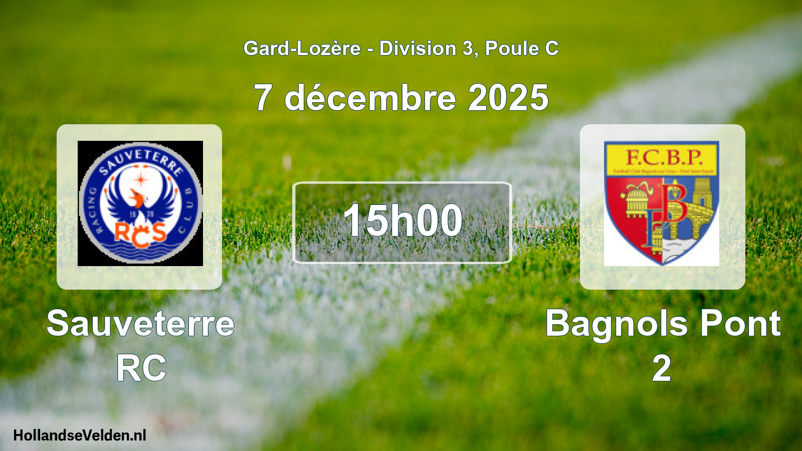 Scheduled Match: Sauveterre RC - Bagnols Pont 2 (7 December 2025)