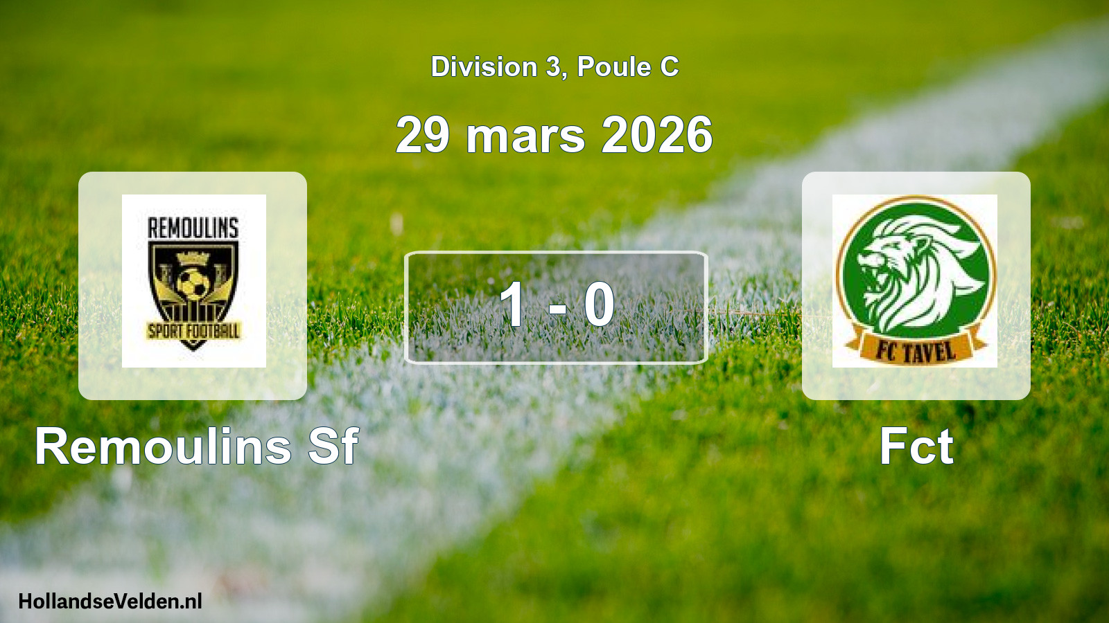 Match joué: Remoulins Sf - Fct 1 - 0 (29 mars 2026)