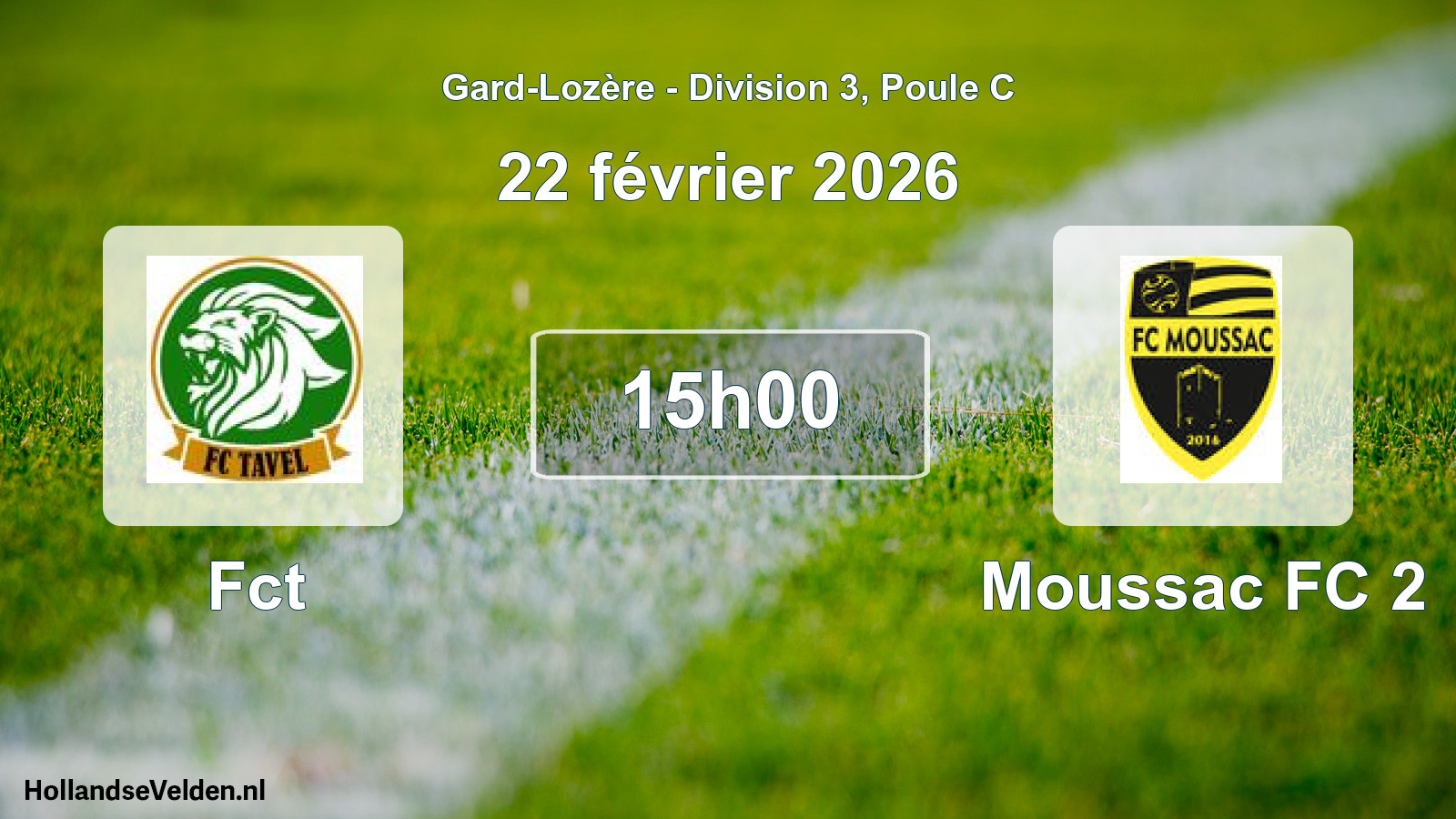 Geplande wedstrijd: Fct - Moussac FC 2 (22 februari 2026)